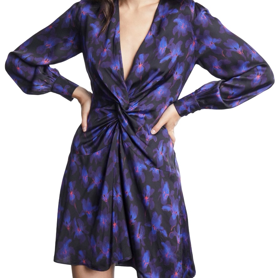 The Kooples Floral Twist Knot Dress Nwt